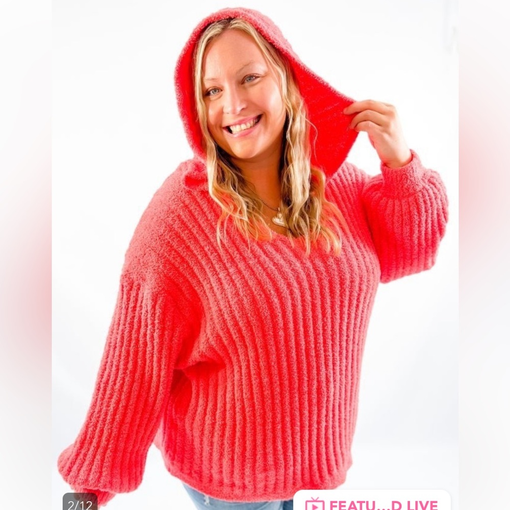Pol sweater w/ hood super soft stretchy POL top small medium large pol hoodie